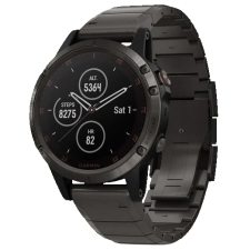 Умные часы Garmin Fenix 5 Plus Sapphire титановый DLC Wi-Fi NFC, серый