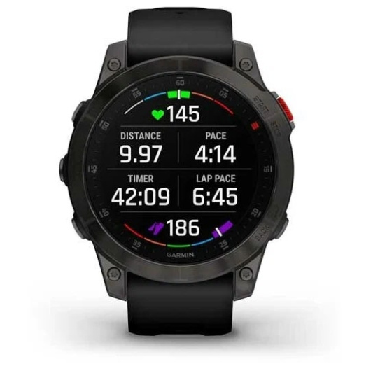 Умные часы GARMIN  Epix Gen 2 Sapphire титановый черный DLC