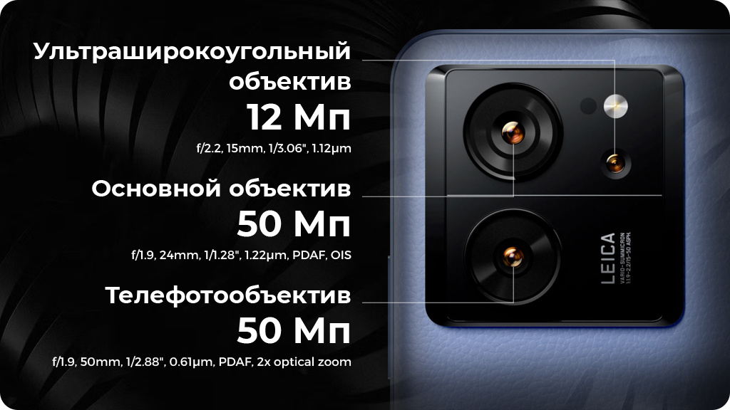 Xiaomi 13T 12/256Gb РСТ Голубой (Leica)